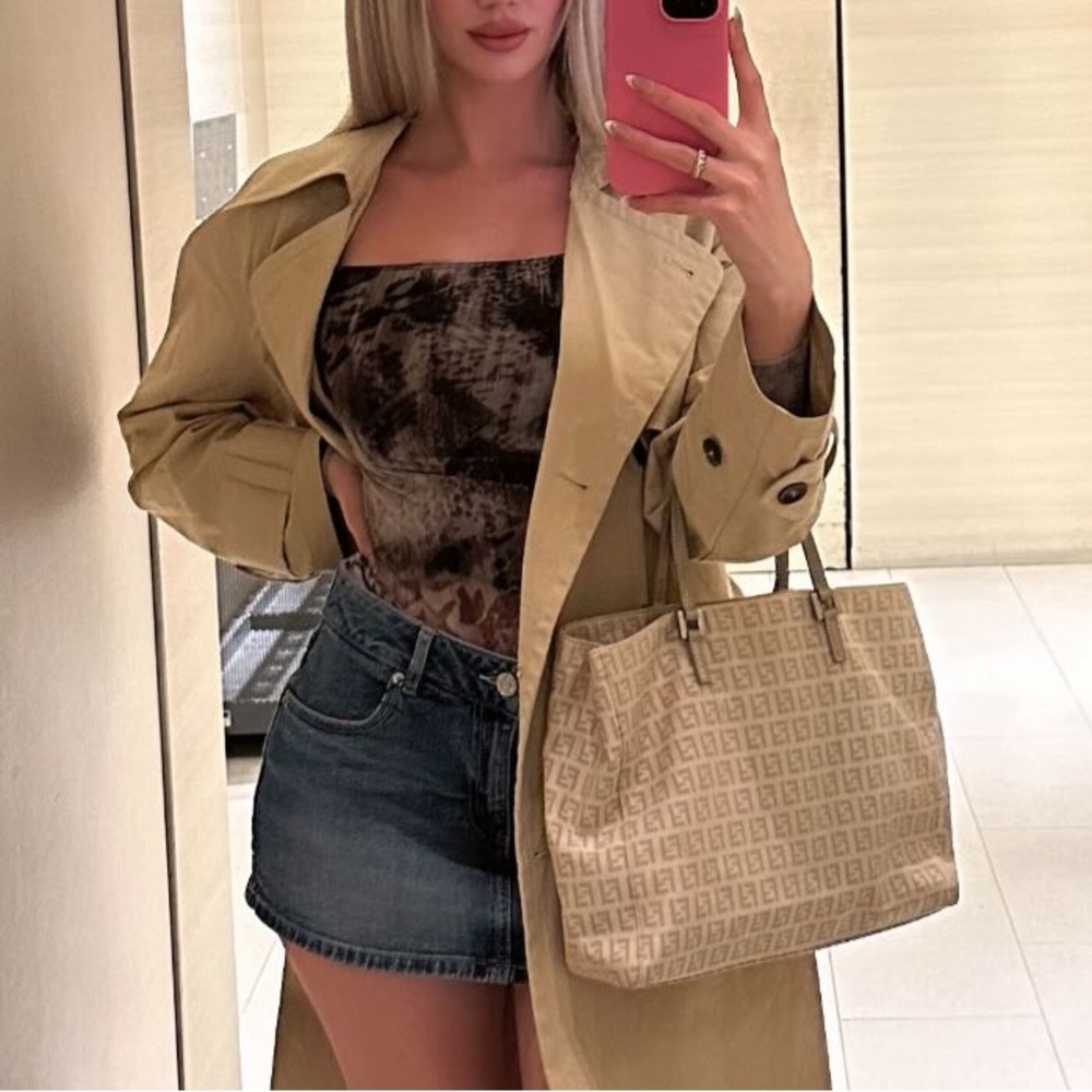 Fendi Pre-Owned 2000s Zucchino Canvas Tote light beige